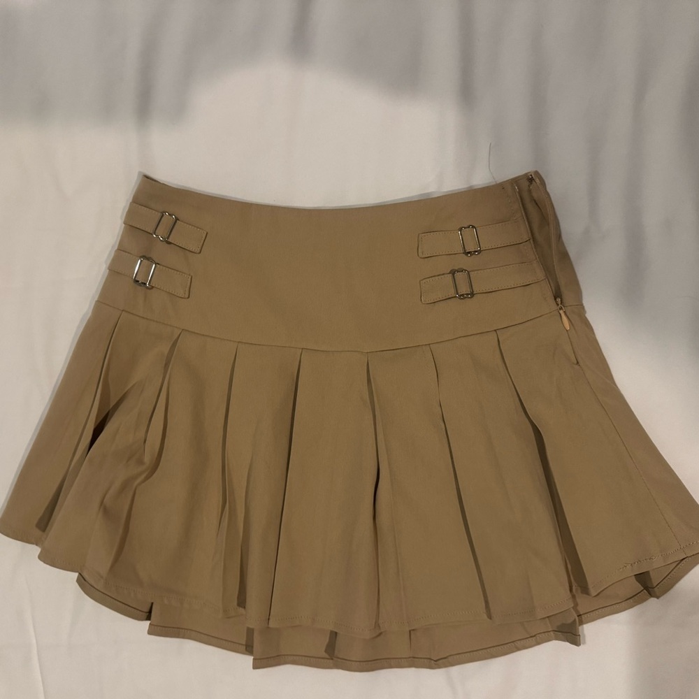 Princess Polly Cartwright Mini Skirt Beige